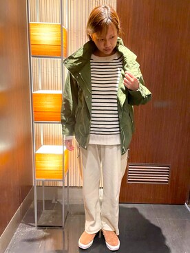 「ご近所コーデ」｜「アイテム（ジャケット/アウター）」を使った、mayoさん（レディース・158cm）の春コーディネート