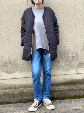 「LEPSIM（レプシィム）のアイテム（その他アウター）」を使った、mayoさん（レディース・158cm）の冬コーディネート