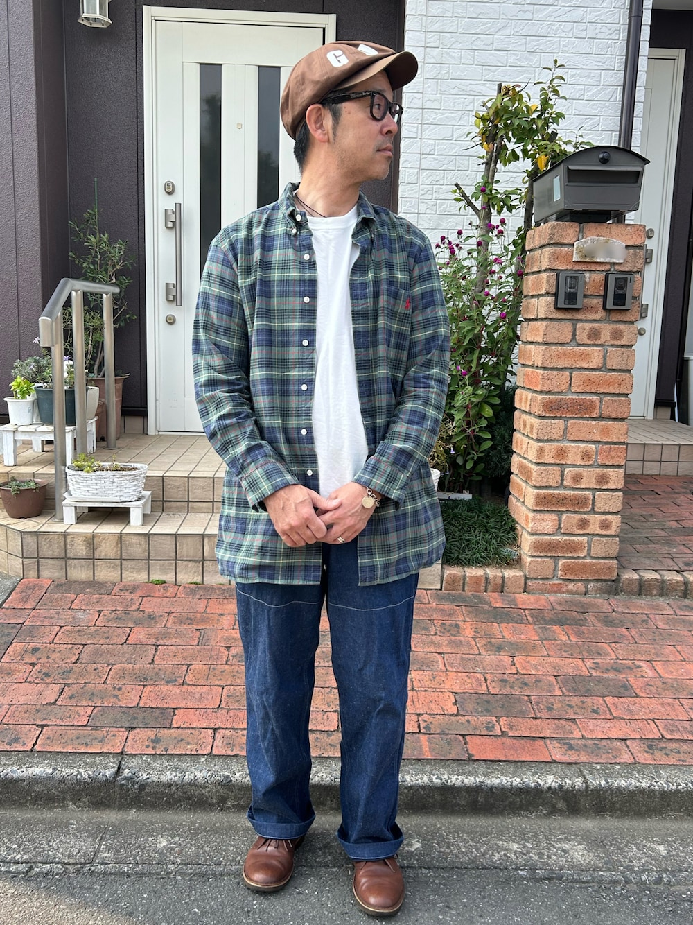 超美品 GOODENOUGH GDEH ハンチングキャスケット L 藤原ヒロシ