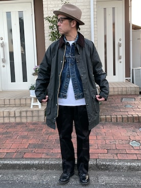 「アイテム（チノパンツ）」を使った、k2106さん（メンズ・175cm）の冬コーディネート