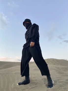 「Yohji Yamamoto（ヨウジヤマモト）のアイテム（スカート）」を使った、Chiさん（メンズ・168cm）の秋コーディネート