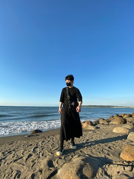 「RICK OWENS」｜「アイテム（スリッポン）」を使った、Chiさん（メンズ・168cm）の夏コーディネート