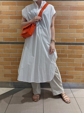 「ビーセカンド(B'2nd)」｜「アイテム（ワンピース/ドレス）」を使った、amiさん（レディース・160cm）の夏コーディネート