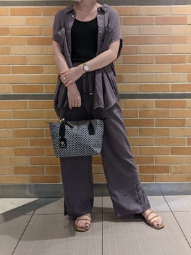 「ビーセカンド(B'2nd)」｜「アイテム（ショルダーバッグ）」を使った、amiさん（レディース・160cm）の夏コーディネート