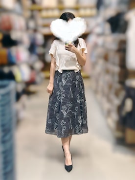 「PROPORTION BODY DRESSING（プロポーションボディドレッシング）のアイテム（スカート）」を使った、Yuiiiさん（レディース・156cm）の夏コーディネート