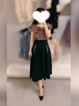 「PROPORTION BODY DRESSING（プロポーションボディドレッシング）のアイテム（スカート）」を使った、Yuiiiさん（レディース・156cm）の夏コーディネート