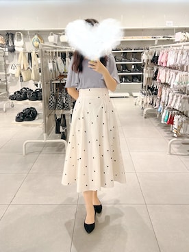 「PROPORTION BODY DRESSING（プロポーションボディドレッシング）のアイテム（スカート）」を使った、Yuiiiさん（レディース・156cm）の夏コーディネート