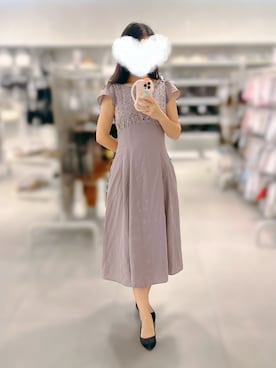 「PROPORTION BODY DRESSING（プロポーションボディドレッシング）のアイテム（ワンピース/ドレス）」を使った、Yuiiiさん（レディース・156cm）の夏コーディネート