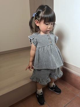 「アイテム（ヘアピン）」を使った、K.Kさん（キッズ・80cm）の秋コーディネート