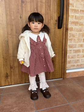 「petit main（プティマイン）のアイテム」を使った、K.Kさん（キッズ・80cm）の春コーディネート