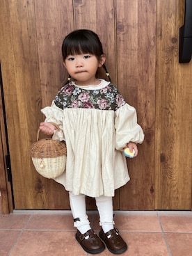 「アイテム（バッグ）」を使った、K.Kさん（キッズ・80cm）の秋コーディネート