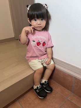 「アイテム（ヘアアクセサリー）」を使った、K.Kさん（キッズ・80cm）の夏コーディネート