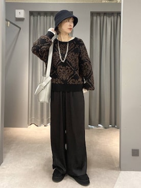 「アイテム（ネックレス）」を使った、ゆうかさん（レディース・163cm・30代）の秋コーディネート