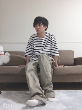 「URBAN RESEARCH（アーバンリサーチ）のアイテム（チノパンツ）」を使った、だいきさん（メンズ・165cm）の夏コーディネート