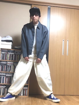 「yoke」｜「アイテム（ブルゾン）」を使った、taka(相互フォロー)さん（メンズ・170cm）の春コーディネート