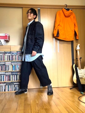 「アイテム（ブーツ）」を使った、taka(相互フォロー)さん（メンズ・170cm）の春コーディネート