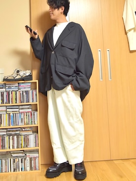「Sillage（シアージ）のアイテム（ジャケット/アウター）」を使った、taka(相互フォロー)さん（メンズ・170cm）の秋コーディネート