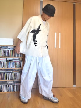「SHINYAKOZUKA（シンヤコヅカ）のアイテム（チノパンツ）」を使った、taka(相互フォロー)さん（メンズ・170cm）の夏コーディネート