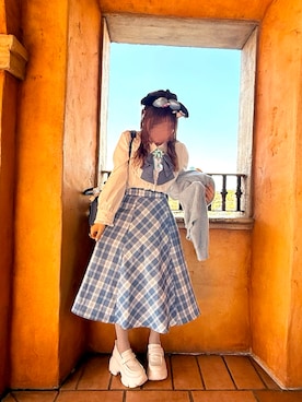 「Lovilyn（ラヴィリン）のアイテム」を使った、かもめめめさん（レディース・157cm）の春コーディネート