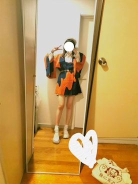 「原宿」｜「アイテム（着物）」を使った、-花咲佐羽-さん（レディース・163cm）の秋コーディネート