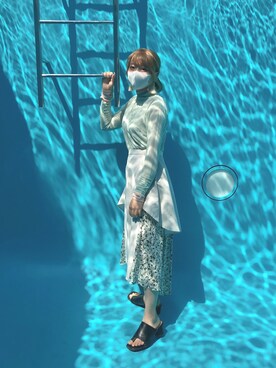 「TOGA PULLA（トーガ　プルラ）のアイテム（ピアス（両耳用））」を使った、しーちゃろうさん（レディース・155cm）の春コーディネート