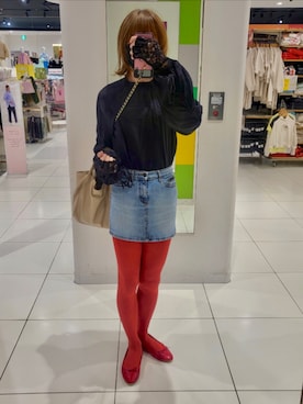 「アイテム（ハンドバッグ）」を使った、エリさん（レディース・178cm）の秋コーディネート