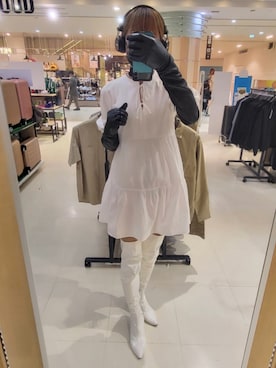 「アイテム（ワンピース）」を使った、エリさん（レディース・178cm）の春コーディネート