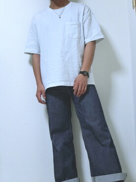 「★★★のアイテム」を使った、季さん（メンズ・165cm）の夏コーディネート