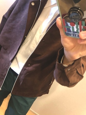 「家」｜Keita Shitoさん（メンズ・181cm）の冬コーディネート