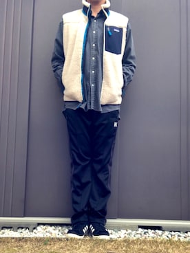 「レトロX」｜「アイテム（その他アウター）」を使った、kiwiiiさん（メンズ・176cm）の冬コーディネート