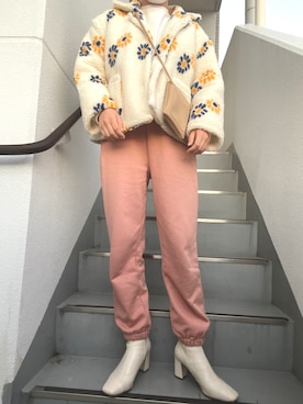 「新年一発目」｜「アイテム（ブルゾン）」を使った、ｎｎａさん（レディース・162cm）の冬コーディネート