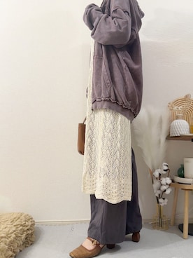 「アイテム（スウェットパンツ）」を使った、ｎｎａさん（レディース・162cm）の秋コーディネート