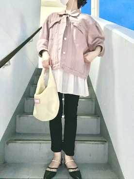 「ジュメロ」｜「アイテム（ジャケット/アウター）」を使った、ｎｎａさん（レディース・162cm）の春コーディネート