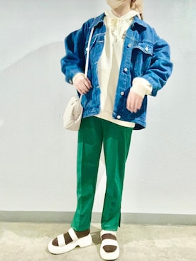 「ジュメロ」｜「アイテム（ジャケット/アウター）」を使った、ｎｎａさん（レディース・162cm）の春コーディネート
