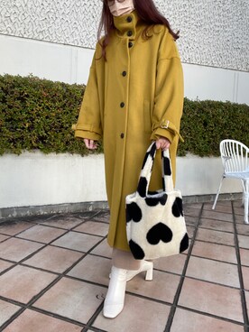 「yellow」｜ｎｎａさん（レディース・162cm）の冬コーディネート