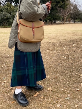 「FUDGE」｜「アイテム（ノーカラージャケット）」を使った、ｶﾅさん（レディース・154cm）の冬コーディネート