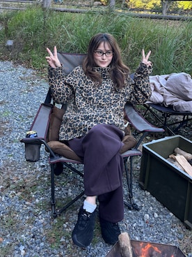 「アイテム（パンツ、レッド系）」を使った、mikuさん（レディース・158cm）の秋コーディネート