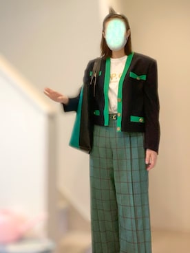 「A.P.C.」｜「アイテム（ノーカラージャケット）」を使った、flourish310 まさぴよ♡相互さん（レディース・164cm）の秋コーディネート