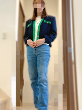 「春服デビュー宣言」｜「アイテム（ノーカラージャケット）」を使った、flourish310 まさぴよ♡相互さん（レディース・164cm）の春コーディネート
