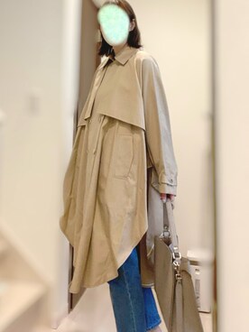 「秋トレンド2021」｜「アイテム（トレンチコート）」を使った、flourish310 まさぴよ♡相互さん（レディース・164cm）の秋コーディネート