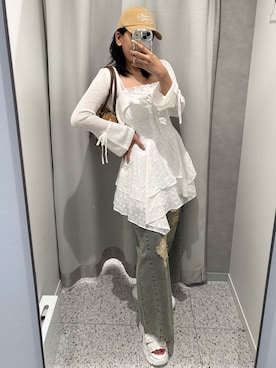 「アイテム（キャミソール）」を使った、サ ヨ コさん（レディース・167cm・30代）の夏コーディネート