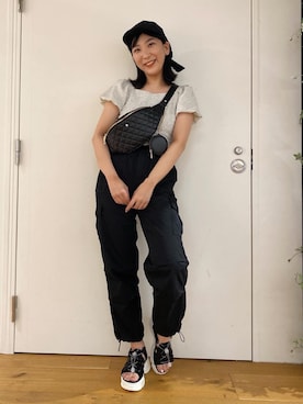 「OLIVE des OLIVE（オリーブデオリーブ）のアイテム（帽子）」を使った、サ ヨ コさん（レディース・167cm）の春コーディネート