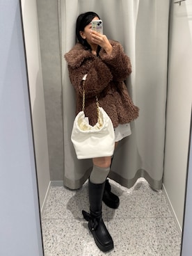 「アイテム（ブルゾン）」を使った、サ ヨ コさん（レディース・167cm・30代）の冬コーディネート