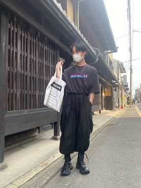 「PRADA（プラダ）のアイテム（ブーツ）」を使った、takumiiiiさん（メンズ・168cm）の夏コーディネート
