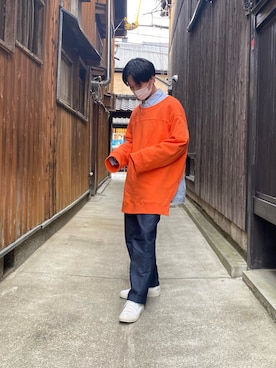 「DRIES VAN NOTEN（ドリスヴァンノッテン）のアイテム（スウェット）」を使った、takumiiiiさん（メンズ・168cm）の春コーディネート