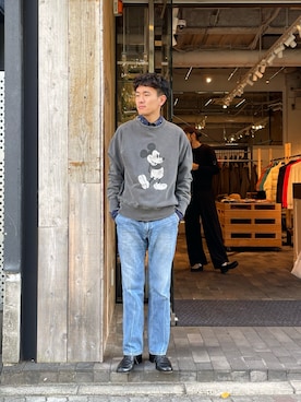 「ancellm」｜「アイテム（スウェット）」を使った、JION SUDO(GARDEN名古屋)さん（メンズ・175cm）の冬コーディネート