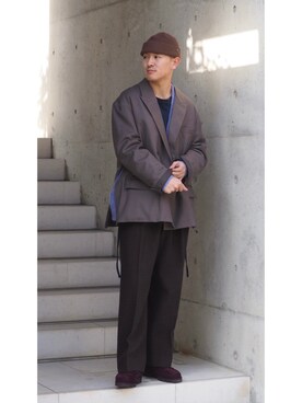 「CPH（シーピーエイチ）のアイテム（帽子）」を使った、JION SUDO(GARDEN名古屋)さん（メンズ・175cm）の冬コーディネート