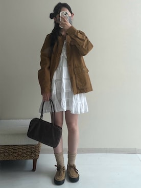 「アイテム（チュニック）」を使った、Ｎoさん（レディース・164cm）の秋コーディネート