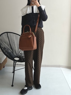 「ドットパンツ」｜Ｎoさん（レディース・164cm）の秋コーディネート