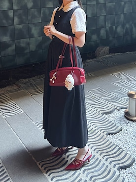 「赤い靴」｜Ｎoさん（レディース・164cm）の夏コーディネート